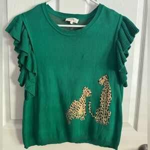 Cheetah Sweater Top